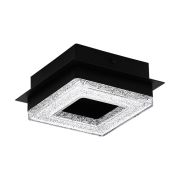 Plafón Cuadrado Negro Cristal Fradelo Cuadrado Led Integrada 220V 4W